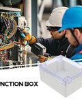 Heavy Duty Outdoor Electrical Junction Box With Dustproof Plastic Cover For Weatherproof Enclosure housing sensitive components in use.