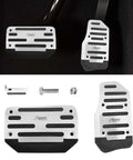 Two Pack Non Slip Car Pedal Pads For Automatic Transmission, Gas And Brake Pedal Covers With Aluminum Alloy Clutch Pedal Kit