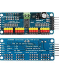 Top and bottom view of PCA9685 16 Channel 12 Bit PWM Servo Driver Board With I2C Interface For Raspberry Pi And Microcontrollers