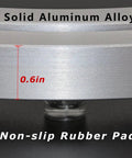 Close-up of 0.6in edge of heavy duty swivel base turntable kit for glass granite or wood tables aluminum alloy rotating plate hardware