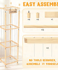 Stuffed Animals Storage Organizer For Kids Rooms Wooden Zoo Toy Holder For Toddlers Playrooms And Bedrooms Cute Animal Cubbies Space Saving Design With Open Front - assembly instructions and parts
