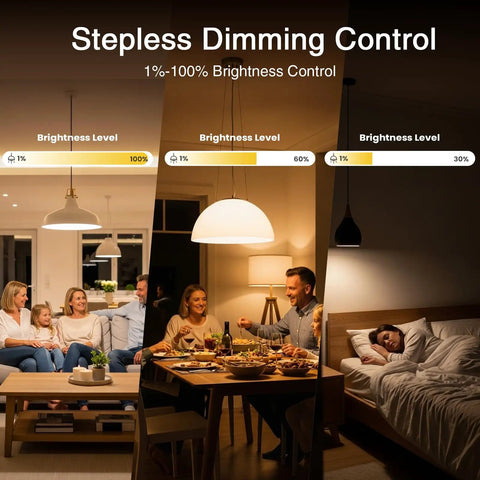 No Brainer Smart Dimmer Switch For Single Pole 2.4GHz WiFi Works With Alexa And Google Home Voice and app remote control scenes
