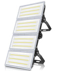 2 Pack 400W LED Flood Lights 40000lm 7000K Daylight Ultra Bright Outdoor Security Lighting IP67 Waterproof With 4 Adjustable Modules