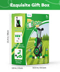 Kid Tested Retractable Toddler Golf Clubs Set With Smooth Rounded Shafts And Jumbo Safety Balls Perfect For Little Swingers Ages One To Four Top Shelf Green Play Gear in elegant gift box design.