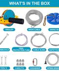 Backyard Zip Line Kit For Kids And Adults With 75 100 120 And 150 Ft Trolley Options 350 Lb Weight Capacity Includes Swing Seat