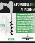 Extended Length Garden Auger Drill Bit 3 Inch Diameter By 24 Inch Length With Non Slip Hex Drive illustration