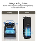 Dual Cameras 2K QHD Video Doorbell With Motion Detection, Chime Included, shown with battery and wired power options