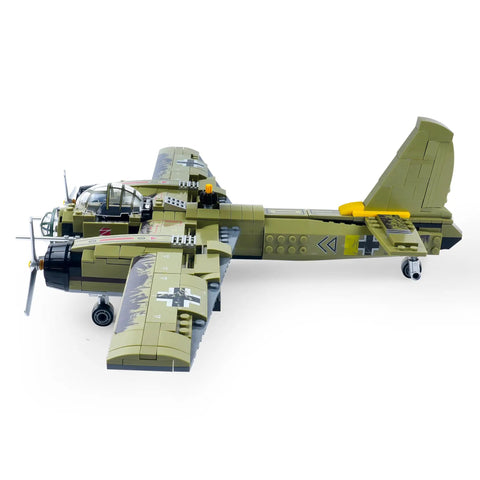 JU 88 Bomber Building Blocks Set With Display Stand 559 Pieces German Twin Engine Aircraft Model Epic Highly Detailed