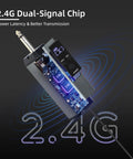 Wireless Karaoke Microphone System For Singing with 2.4G dual-signal chip and display, showcasing advanced technology for clarity.
