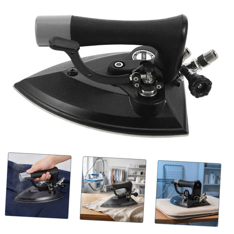 Industrial Grade Steam Iron With Precision Temperature Control For Bulk Loads And Dry Cleaning Factories, Metal Body, Fast Heat, Heavy Duty Performance, Pressing Table Ready, Built For Repeated Commercial Use, black metal soleplate