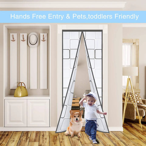 Insulated Door Curtain With Thermal Magnetic Self Sealing Eva Door Screen Keeps Drafts Out And Stops Cold Air From Escaping