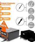 Two In One Hot Air Soldering And Rework Station With T12 Tip System For Electronics, Fast Heat Up In Seconds, Large Display, preset channels