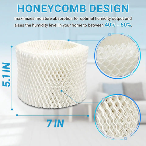 Six Pack HAC504 Humidifier Filters For Honeywell Humidifiers Compatible With HAC504 And HCM Series honeycomb design filter