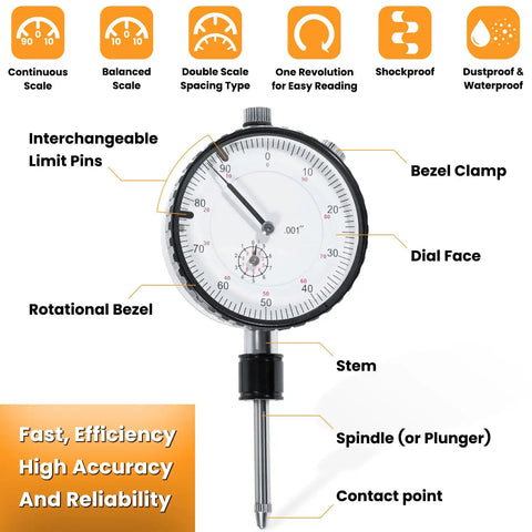 Pro-Grade Sleeve Height And Counter Bore Gauge with dial face for diesel engines, showing 0-1.00 in range and 0.001 in graduation