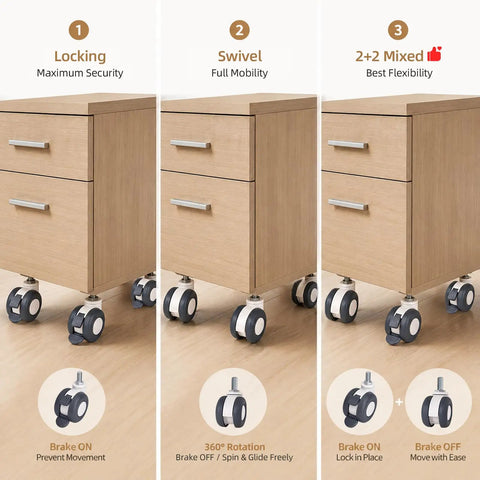 Top Shelf 3 Inch Twin Wheel Caster Set With Two Locking And Two Swivel Wheels Rated For Heavy Duty Loads And Built Tough to show locking and swivel options.