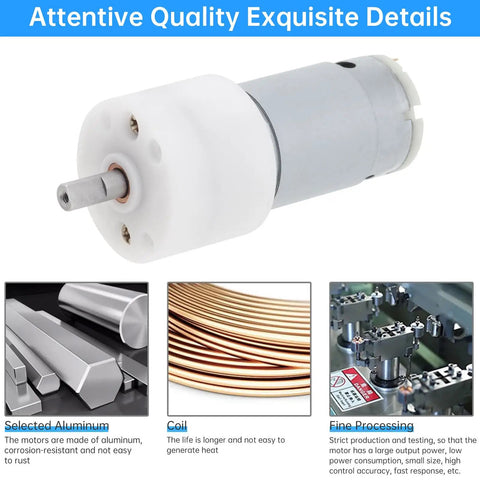 Close-up of 4V D-Shaft Beefy Torque DC Motor For Cleaning Shower Brushes 380RPM Brush Drive Gear Motor With CW CCW