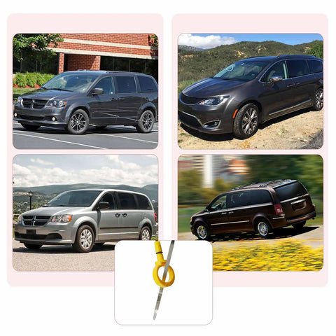 Oil Dipstick Replacement For Chrysler Town And Country 2006 2010 Pacifica 2006 2008 Grand Caravan 3.3L 3.8L Engine Dipstick OEM 04666139AA 917-320 in various Chrysler vehicle models.