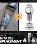 Comparison of old vs. new Two Sets Wheel Studs And Lug Nuts Replacement Kit M12x1.5 For Hyundai And Kia Cars Pro Grade Wheels Bolts.