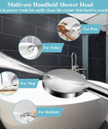 Bangin High Pressure Rain Shower Head With Handheld Kit demonstrates multi-use features in a modern bathroom setting.