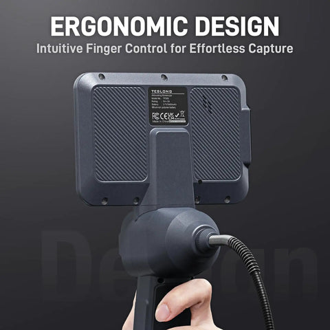 Back view of 360 Articulating Borescope With 5 Inch Screen, Pro Grade Workhorse, 4-Way Joystick Control, HD Endoscope Camera
