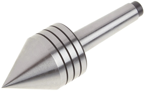 Heavy Duty 2MT Live Tailstock Center With 60 Degree Point for woodturning, precision ball bearings, silver metal cone with grooves