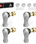 Beefy Tie Rod End Kit For Grizzly 350 400 450 4X4 Bruin 350 Wolverine 350 450 Kodiak 400 450, Heavy Duty Steering Upgrade For ATV And UTV, Easy Install, Precise Fit, Durable Ball Joints, All In One Replacement. 4-piece set with grease fittings, cotter pins, and nuts