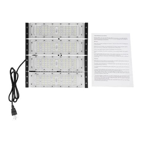 Stadium Flood Light 200W IP67 Water-Resistant 180° Adjustable Bracket showing LED panels and power cord.
