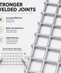 Knockout Tough 1/4 Inch Hot Dip Galvanized Wire Mesh Hardware Cloth showing strong welded joints and tear resistance.