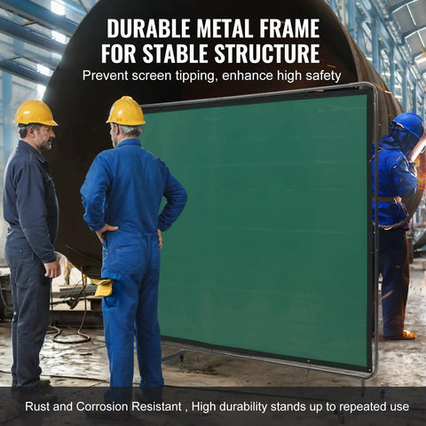 Move This Badass Six By Eight Foot Welding Curtain Around Your Garage Effortlessly With Four Smooth Rolling Locking Casters While Heavy Duty Flame Resistant Vinyl Blocks Hot Sparks Safely