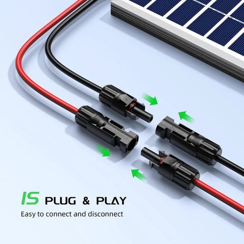 Solar Y Connector 4 To 2 Parallel Adapter For Solar Panels IP68 Waterproof Panel Splitter Cable Extension with connectors