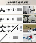 Modular Heavy Duty Magnetic Car Mount For Insta360 And Action Cam setup options showcasing components and configurations.