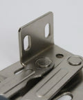 Close-up of Soft Close Tip Out Hinges For Tray Doors With Self Closing Damper 45 Degree Hidden Pivot Tilt Opening Scissor Cabinet Hinges For Bathroom Vanity Kitchen Closet Bookcase Comes With Screws And Durable Steel Construction