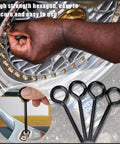 10 Pack 5 32nd Inch Standard Hex Dogging Key With Full Loop Keychain Solid Metal Allen Key Wrench Set in use