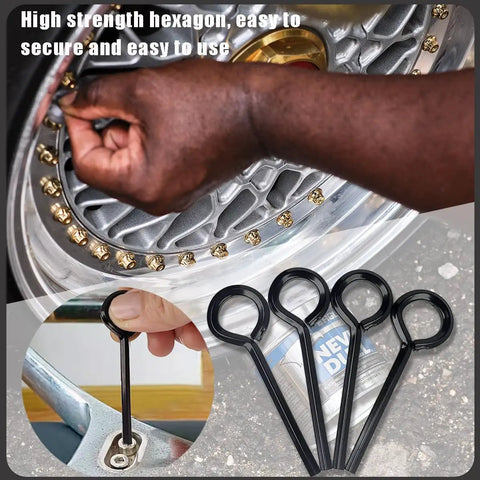 10 Pack 5 32nd Inch Standard Hex Dogging Key With Full Loop Keychain Solid Metal Allen Key Wrench Set in use