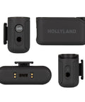 Lark Max 2 Wireless Microphone System For Four People Dope All In One Bundle showing black mic components and USB ports