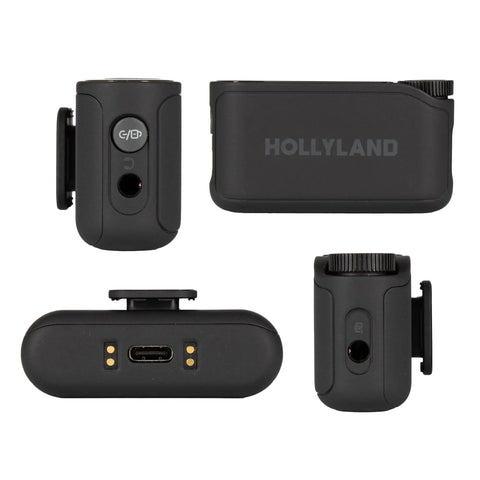 Lark Max 2 Wireless Microphone System For Four People Dope All In One Bundle showing black mic components and USB ports