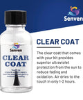 Senven clear coat glass bottle, 1.5 oz car touch-up kit with black cap