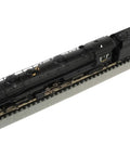 Top view of EM-1 2-8-8-4 DCC Sound Dope Equipped Steam Locomotive for N Scale with Econami Sound Value Decoder on track.