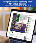 Laptop screen showing Raspberry Pi video course from Raphael Raspberry Pi Starter Kit For Beginners With 337 Components.