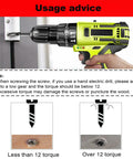 Drill using Outdoor Wood Screws Set 100 Pack Size 6 X 1-5/8 Inch Phillips Flat Head Self-Tapping Countersunk Deck Screws, torque advice