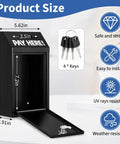 Open Metal Donation Box With Lock For Wall Mount Secure Cash Deposit Slot Money Drop Box For Home Office Or Outdoors