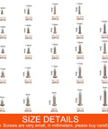 Nickel Plated M1.2 M1.4 M1.5 M2 Round Pan Head Tapping Screws Kit For Laptop Notebook Electronics Repair 1100 Pieces 24 Types