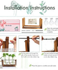 Installation instructions for Terrarium Plant Display With Wooden Stand And Glass Bulb Vases, Vintage Metal Swivel Holder