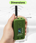 ESP32 S3 LoRa V4 Development Board Duo With L76 Gnss Gps Module And 3000 Mah Battery Plus Green Case shown handheld for dimensional reference.