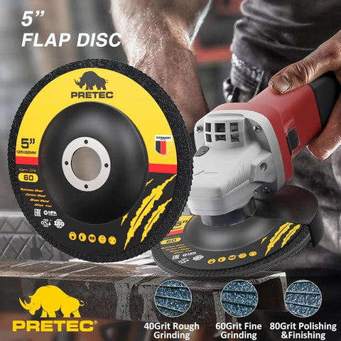 5 Inch Angle Grinder Flap Disc from 26 Pack 5 Inch Angle Grinder Disc Set With Real Deal Cut Off Wheels And 60 Grit Flap Grinders For Steel Metal And Wood Shop Ready Tool Accessories That Handle Tough Jobs Without Excess Sweat Or Delay.