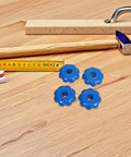 Gas Cylinder Valve Handles Set Of 4 Anti Slip Aluminum Alloy Hexagonal Industrial Hand Wheels on a wooden surface