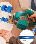 Zjchao Adjustable Circular Saw Milling Positioning Clamp With 145 To 207 Mm Locking Range And AbS Lightweight Base Guide used with circular saw for accurate cuts.