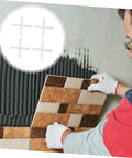 Man installing ceramic tiles using Pro Grade Tile Wedges And Spacers Kit for Quick Ceramic Tile Leveling Reusable PE Material Spacers