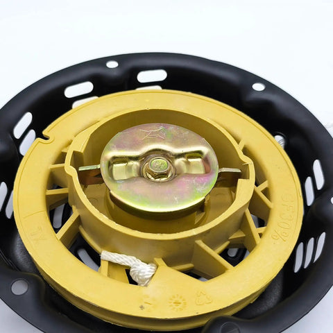 Pull Start Assembly Recoil Starter Hex Type, yellow housing with hexagonal steel pawl, for Champion 4000 4500 3500 generators and mini bikes
