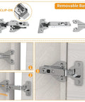 10 Pack Full Overlay Soft Close Concealed Hinges With Clip On Plate For Face Frame Cabinets, installation steps on wood.